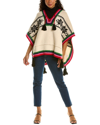 Frances Valentine Festival Wool Poncho In Grey