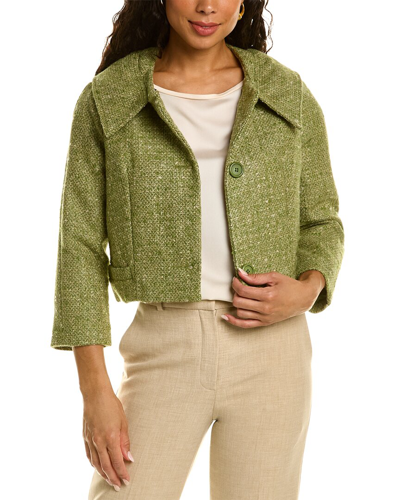 Frances Valentine Ivey Wool & Mohair-blend Jacket In Green