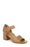 Vionic Chardonnay Block Heel Sandal In Camel Leather