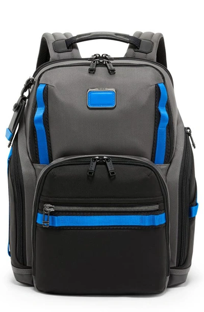 Tumi Search Nylon Backpack In Grey/ Blue