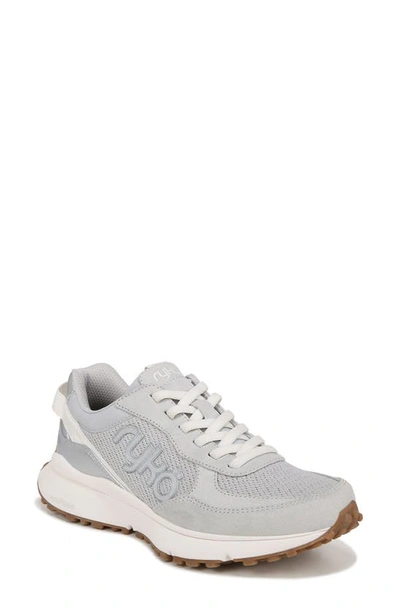 Ryka Jog On Sneaker In Silver Fabric/suede