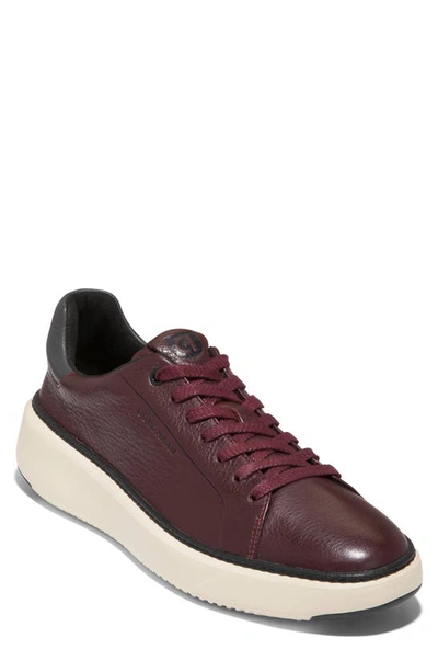 Cole Haan Men's Grandpro Topspin Leather Low-top Sneakers In Bloodstone