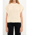 English Factory Chunky Cap Sleeve Sweater In Ivory