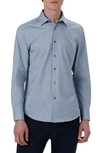 Bugatchi Ooohcotton® Abstract Print Button-up Shirt In Air-blue