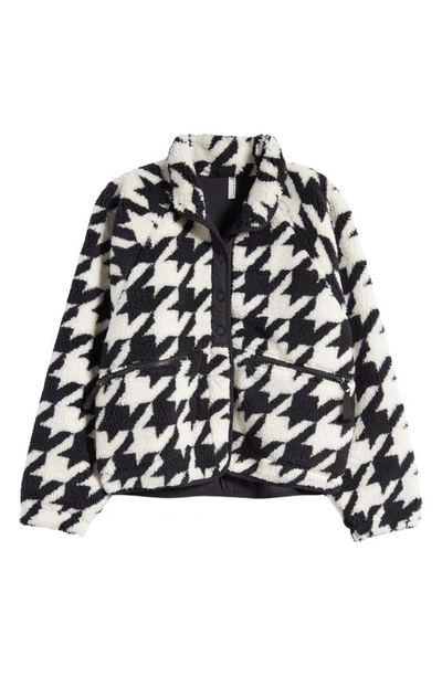 Fp Movement Rocky Ridge Jacket In Black White Houndstooth