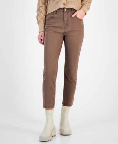 And Now This Women's High-rise Straight-leg Ankle Jeans In Root Beer