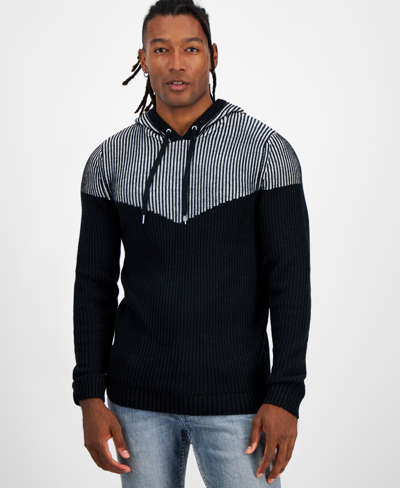 Inc International Concepts Men's Regular-fit Plaited Hoodie, Created For Macy's In Deep Black