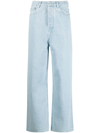Nanushka Josine High-rise Wide-leg Jeans In Blue