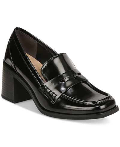Alfani Women's Jeenny Slip-on Penny Loafer Pumps, Created For Macy's In Black Box Smooth