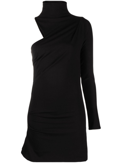 Feben Dali Draped Minidress In Black