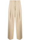 GOLDEN GOOSE NEUTRAL STRAIGHT-LEG WOOL TROUSERS