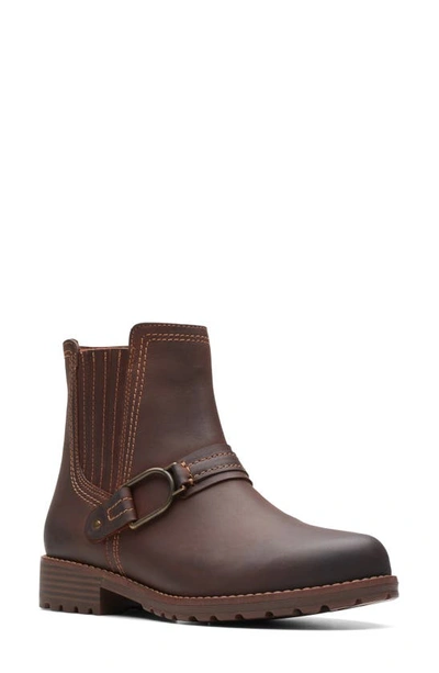 Clarks Aspra Buckle Bootie In Brown