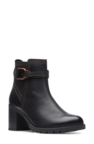 Clarks Leda Strap In Black Leather
