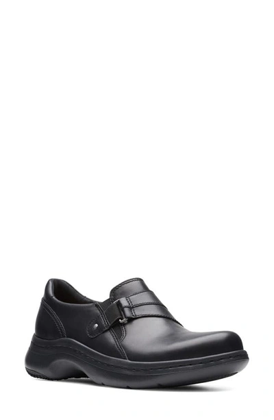 Clarks Pro Clog In Black Leather