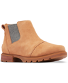 Sorel Emelie Iii Waterproof Chelsea Boot In Tawny Buff/gum