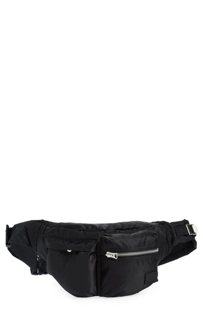 Sacai Porter Shell Belt Bag In Black
