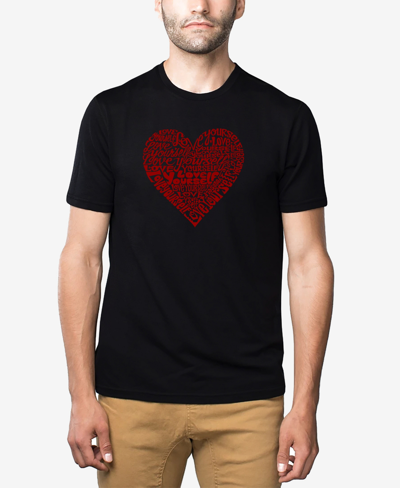 La Pop Art Men's Love Yourself Premium Blend Word Art T-shirt In Black