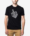 LA POP ART MEN'S HANUKKAH DREIDEL PREMIUM BLEND WORD ART T-SHIRT