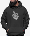 LA POP ART MEN'S HANUKKAH DREIDEL WORD ART HOODED SWEATSHIRT