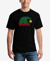 La Pop Art Men's Christmas Elf Hat Premium Blend Word Art T-shirt In Black