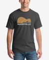 LA POP ART MEN'S NASHVILLE GUITAR PRINTED WORD ART T-SHIRT