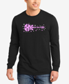 La Pop Art Men's Shake It Off Word Art Crewneck Sweatshirt In Black
