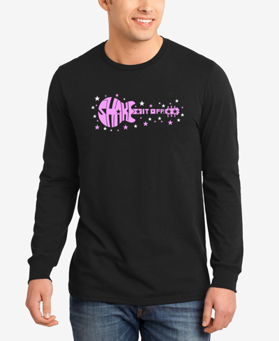 La Pop Art Men's Shake It Off Word Art Crewneck Sweatshirt In Black