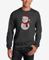 LA POP ART MEN'S CHRISTMAS SNOWMAN WORD ART CREWNECK SWEATSHIRT