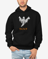 La Pop Art Men's Halloween Ghost Word Art Hooded Sweatshirt In Black