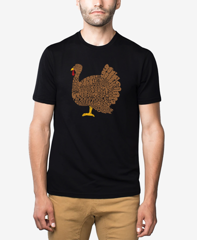 La Pop Art Men's Thanksgiving Premium Blend Word Art T-shirt In Black