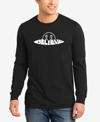 LA POP ART MEN'S BELIEVE UFO WORD ART LONG SLEEVE T-SHIRT