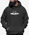 LA POP ART MEN'S BELIEVE UFO WORD ART HOODED SWEATSHIRT