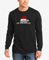 LA POP ART MEN'S CHRISTMAS PEEKING DOG WORD ART LONG SLEEVE T-SHIRT