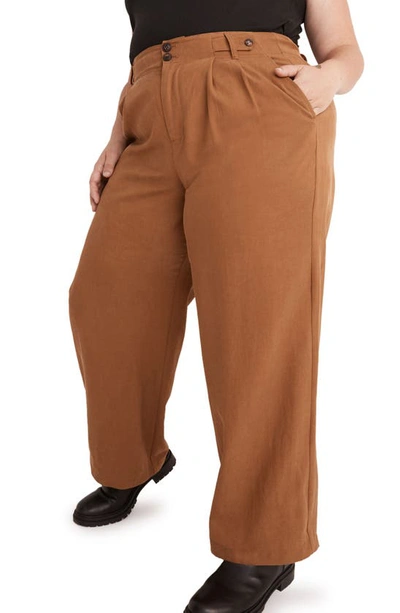 Madewell Harlow Wide Leg Pants In Acorn