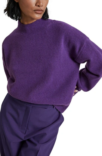 & Other Stories Mock Neck Sweater In Purple