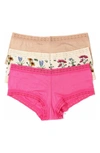 Hanky Panky Dream Assorted 3-pack Boyshorts In Floruish Multi