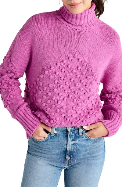 Splendid Elvira Turtleneck Sweater In Magenta