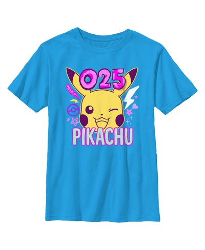 Nintendo Boy's Pokemon 025 Pikachu Child T-shirt In Turquoise