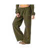 Edikted Brenna Low Rise Wide Sweatpants In Olive
