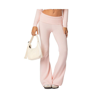 Edikted Women's Desiree Knitted Low Rise Fold Over Pants In Light-pink