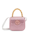 Versace Women's Micro La Medusa Hotfix Top Handle Bag In Pink