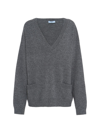 Prada Women's Wool And Cashmere Sweater In Grey