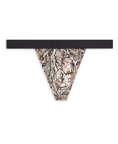 2(x)ist Men's Sliq Classic Thong In Natural Leopard