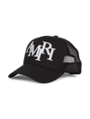 Amiri Men's Staggered Logo Trucker Hat In Black