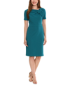 London Times Side Tie Sheath Dress In Spruce