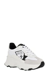 Guess Women's Calebb Fashion Sneakers Women's Shoes In White,black Multi - Manmade