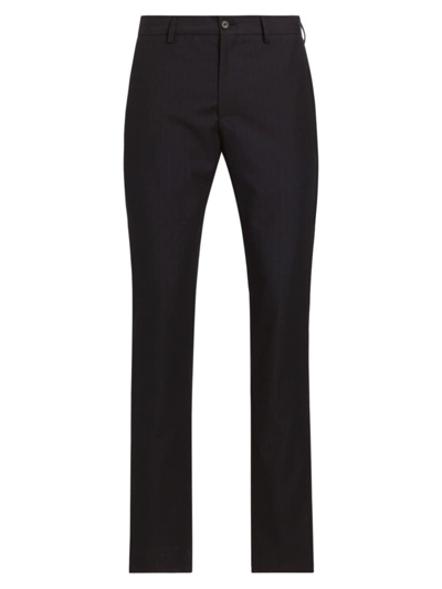 Saks Fifth Avenue Men's Slim-fit Pinstriped Trousers In Moonless