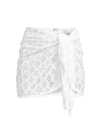 Stylest Women's Quick-drying Lace Sarong In Cloud