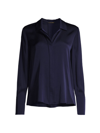 Kobi Halperin Women's Nellie Silk-satin Blouse In Midnight Blue