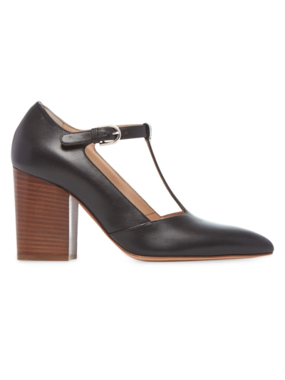 Gabriela Hearst Triana 75 Block-heel Leather Sandals In Black
